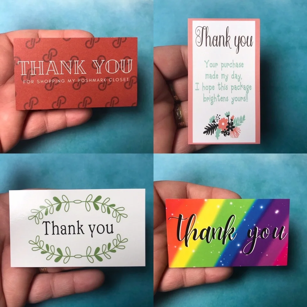 4x$20 // 30 mixed thank you cards size 3.5”x2.